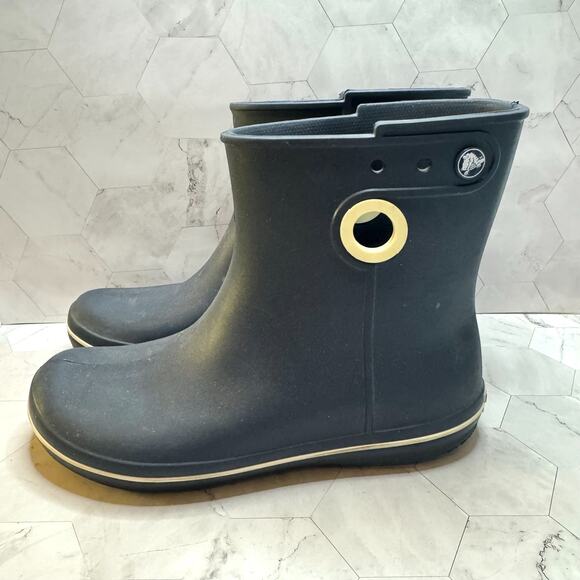 Crocs Jaunt Shorty Womens Sz 10 Navy Blue Boots Waterproof Shoes Rain Snow EUC - Picture 4 of 10